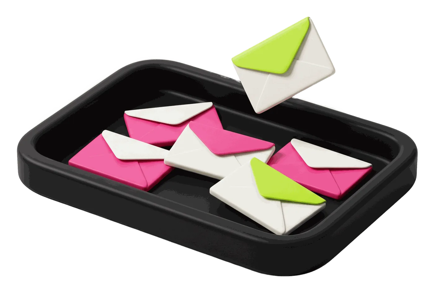 Envelopes settled in the domain's inbox
