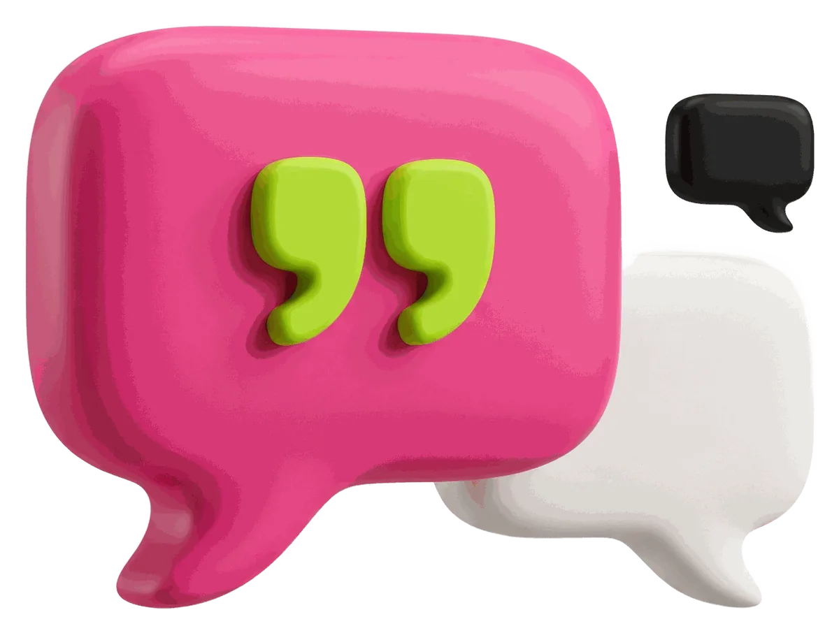 Three speech bubbles